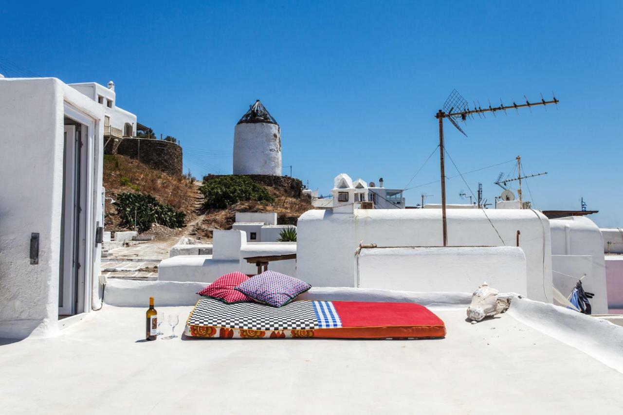 Eclectic & Artistic House In Mykonos Town别墅 外观 照片